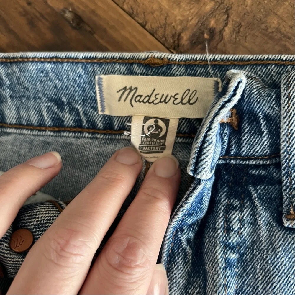 Madewell High Rise Mid Length‎ Denim Shorts